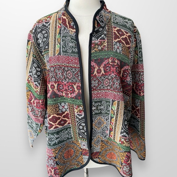 Drapers and Damons Size 3X Jacket Open Front Lightweight‎ Boho - Picture 2 of 7